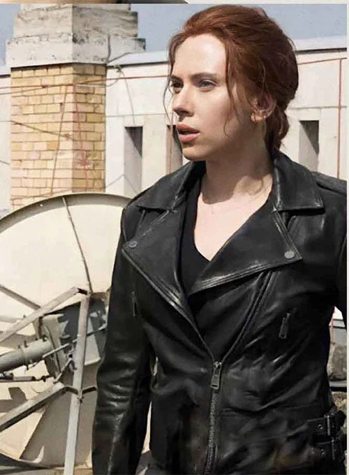 SCARLETT JOHANSSON BLACK WIDOW LEATHER JACKET